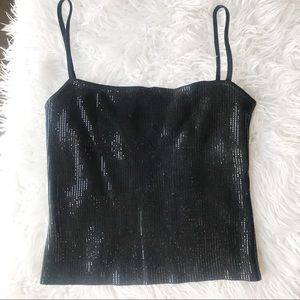 St. John Reflective Black Tank
